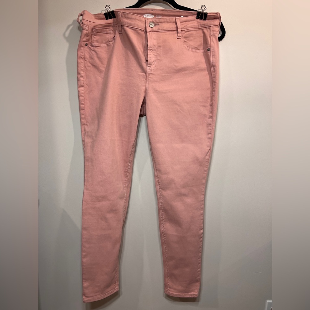 Old Navy Women’s RockStar Super Skinny Pink Denim Jeans